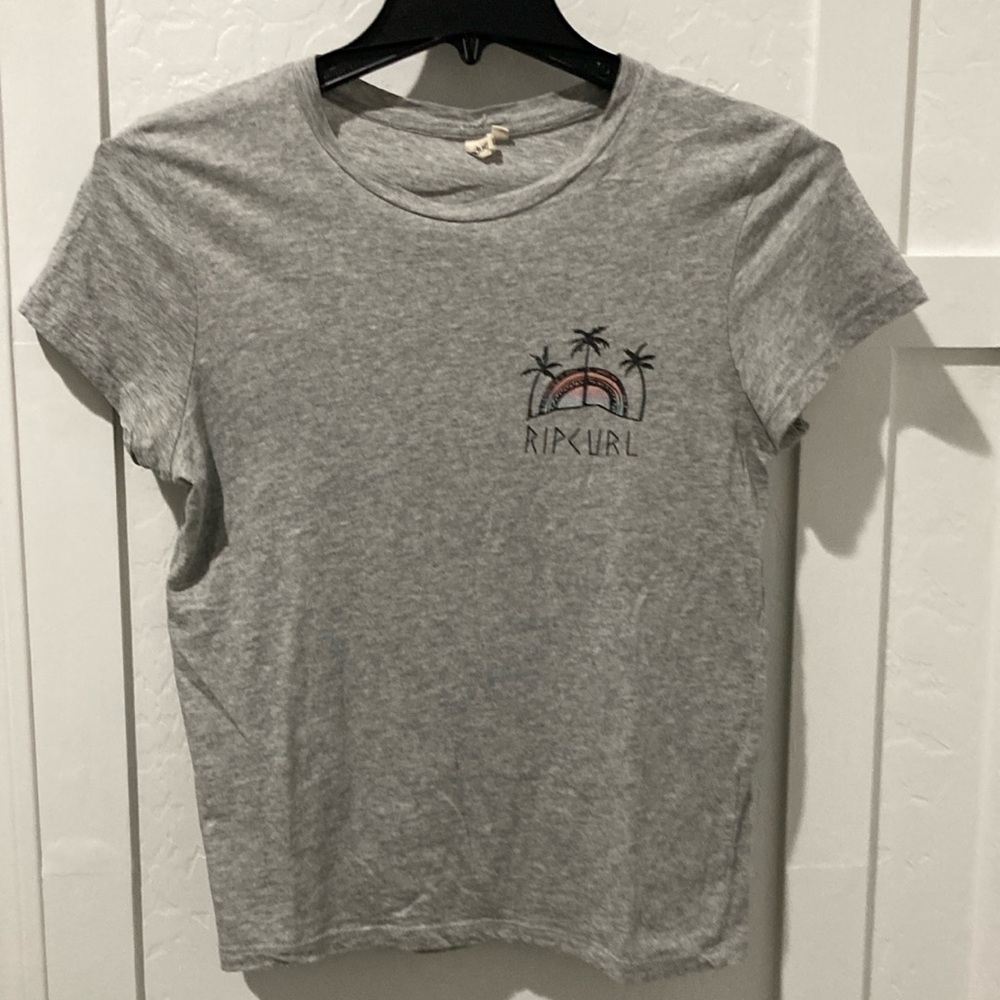 Girls Ripcurl short sleeve light grey small